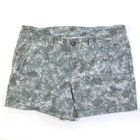Maurice's Gray Splatter Print Twill Stretch Shorts - Picture 1 of 5